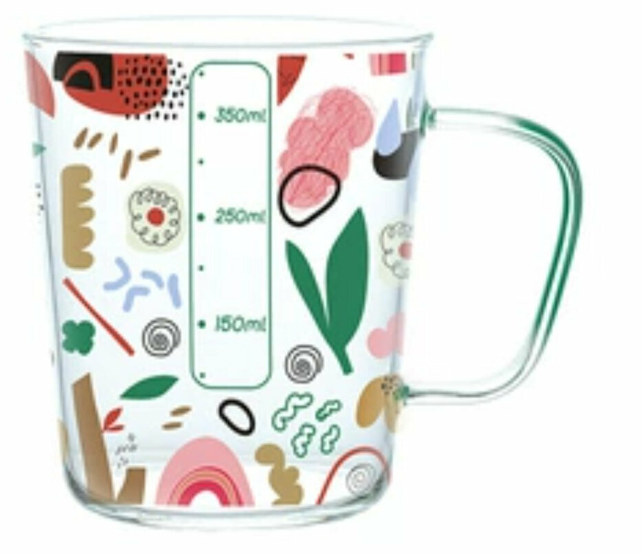 New graduated glass water cup [Huatian glass 600ml]