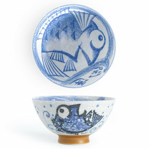 Hot Selling Ceramic Rice Bowl (Happy Fish 360ml)