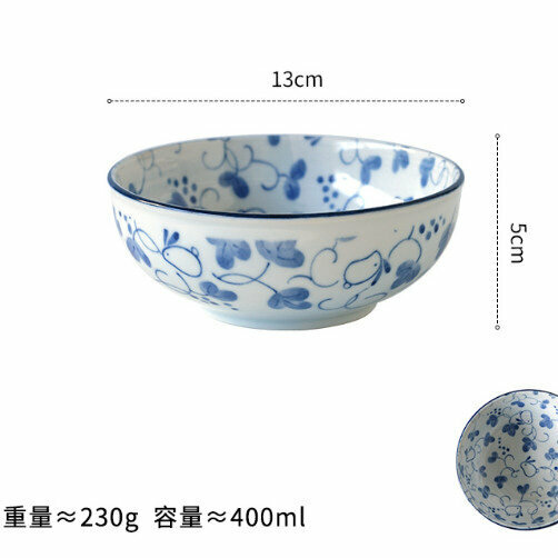 Hot selling ceramic soup bowl (Japanese soup bowl, Cyanotic Rabbit)