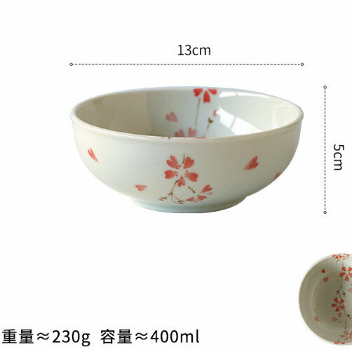 Hot selling ceramic soup bowl (Japanese soup bowl flower curtain)