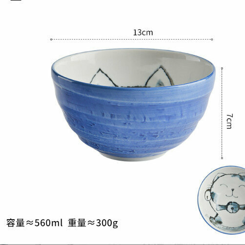 Hot selling ceramic rice bowl (4.0 丼 blue)