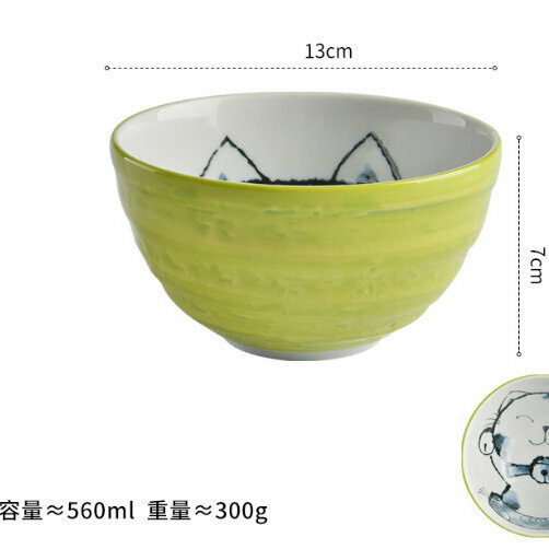 Hot selling ceramic rice bowl (4.0 丼 green)