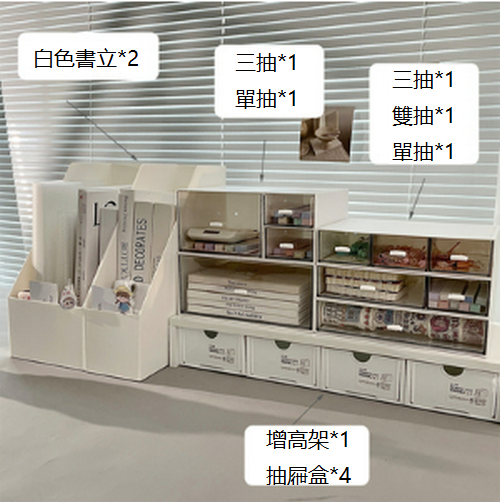 Hot selling desktop storage box transparent drawer type (combination E)