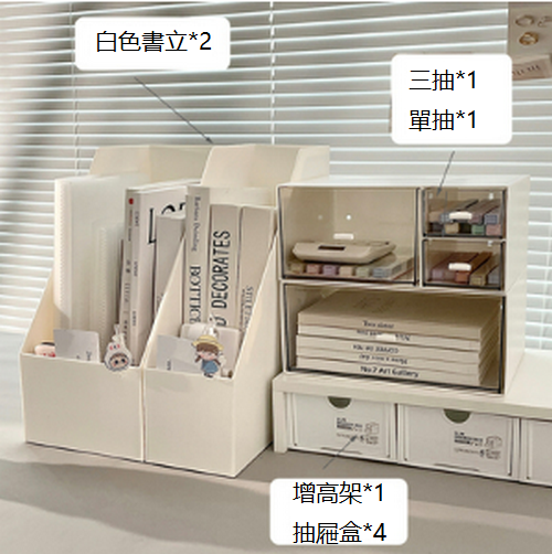 Hot selling desktop storage box transparent drawer type (combination D)