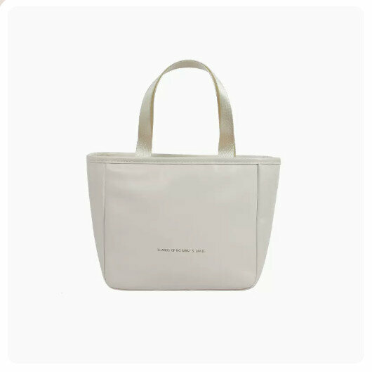 Popular handbag insulation bag lunch box lunch bag [milk apricot color - large capacity [can hold 1500ml lunch box*2]