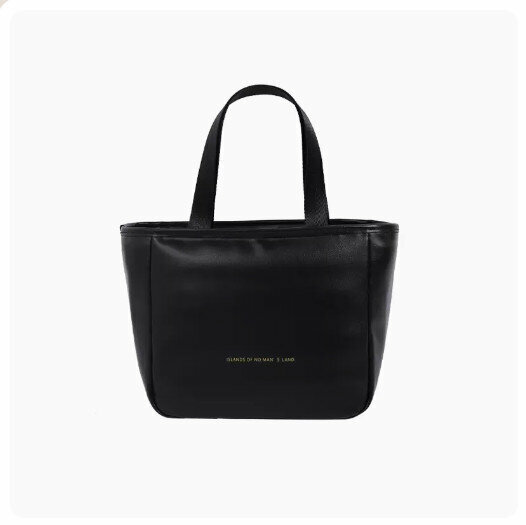 Popular handbag insulation bag lunch box lunch bag [mysterious black-large capacity [can hold 1500ml lunch box*2]