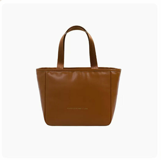 Popular handbag insulation bag lunch box lunch bag [Mocha brown-large capacity [can hold 1500ml lunch box*2]
