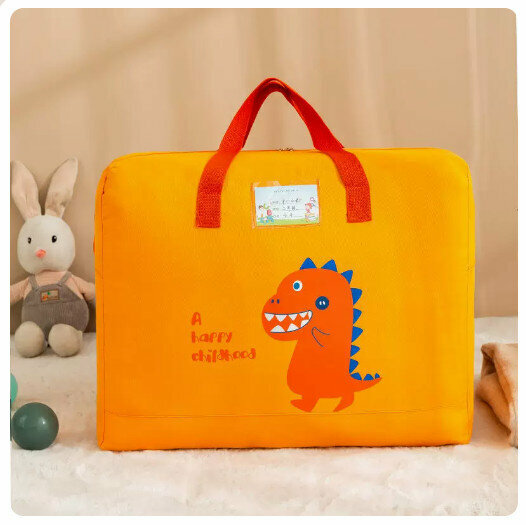 Popular hand luggage bag quilt storage bag [orange-dinosaur] [size: 58*27*48CM [large size]