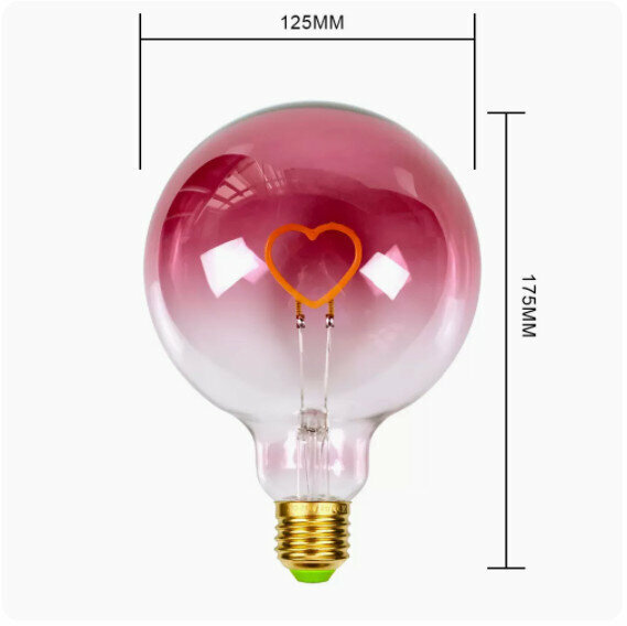 Popular atmosphere light [G125 love gradient pink light bulb]