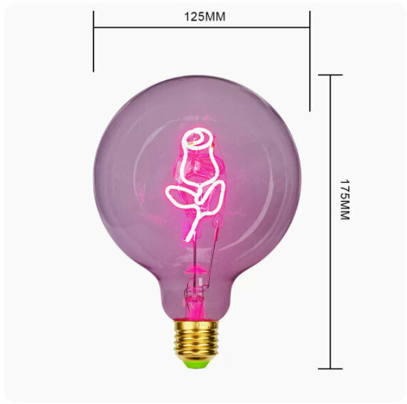 Popular atmosphere light [G125 pink rose table light bulb]
