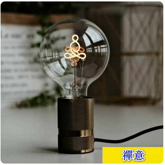 Hot style ambient warm light [4W] [Zen transparent light bulb + grid desk lamp holder]