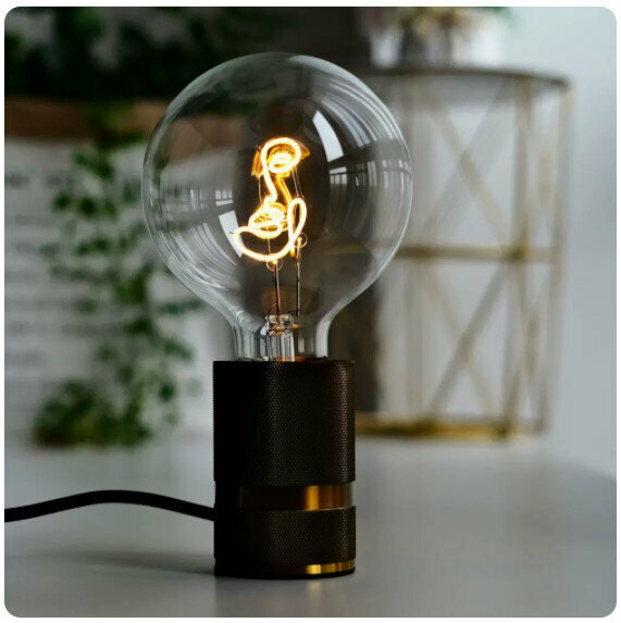 Popular ambient warm light [4W] [portrait light bulb + grid desk lamp holder]