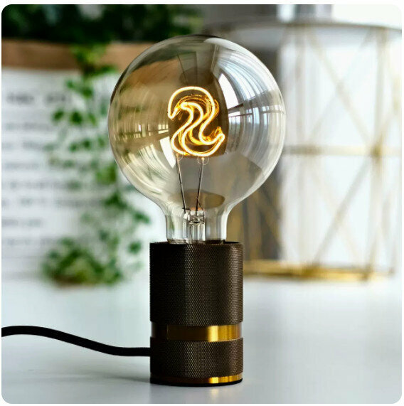 Popular ambient warm light [4W] [water bulb + grid table lamp holder]