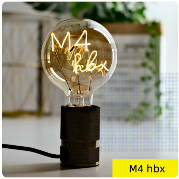 Hot style ambient warm light [4W] [M4 bulb + grid desk lamp holder]