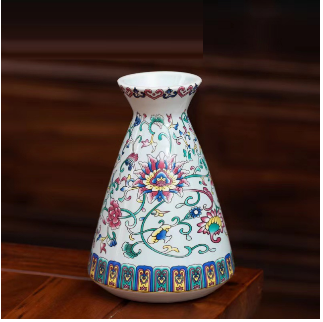 New ceramic enamel mini flower vase (enamel azure [bunch bottle])