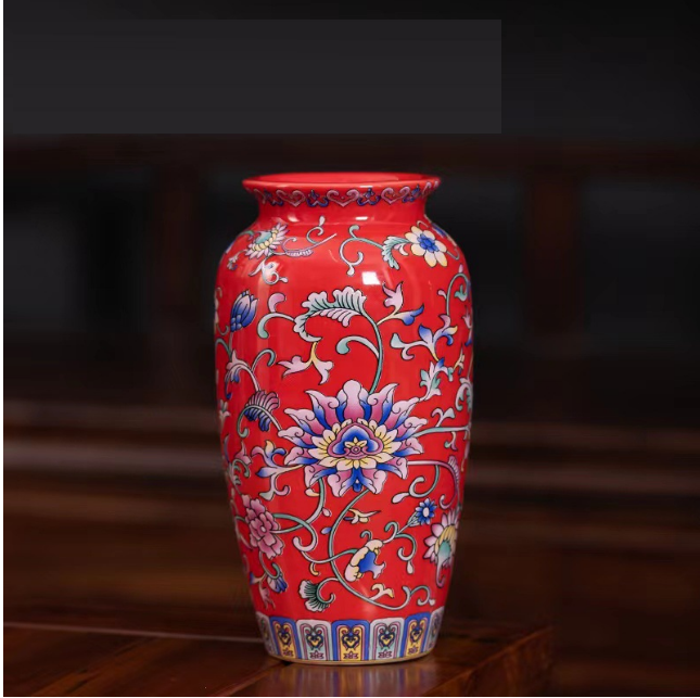New ceramic enamel mini flower vase (enamel red [Beauty Vase])