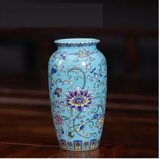 New ceramic enamel mini flower vase (enamel lake blue [Beauty Vase])