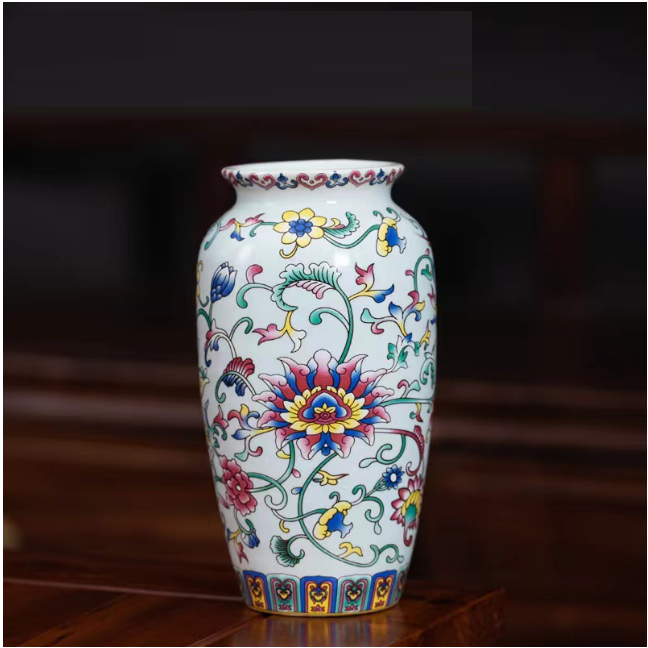 New ceramic enamel mini flower vase (enamel azure [Beauty Vase])