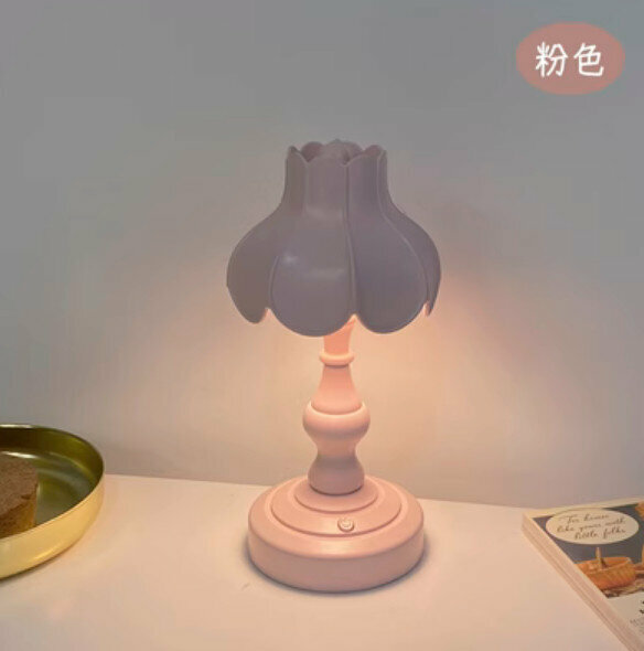 新款桌面usb充電式檯燈（粉色）