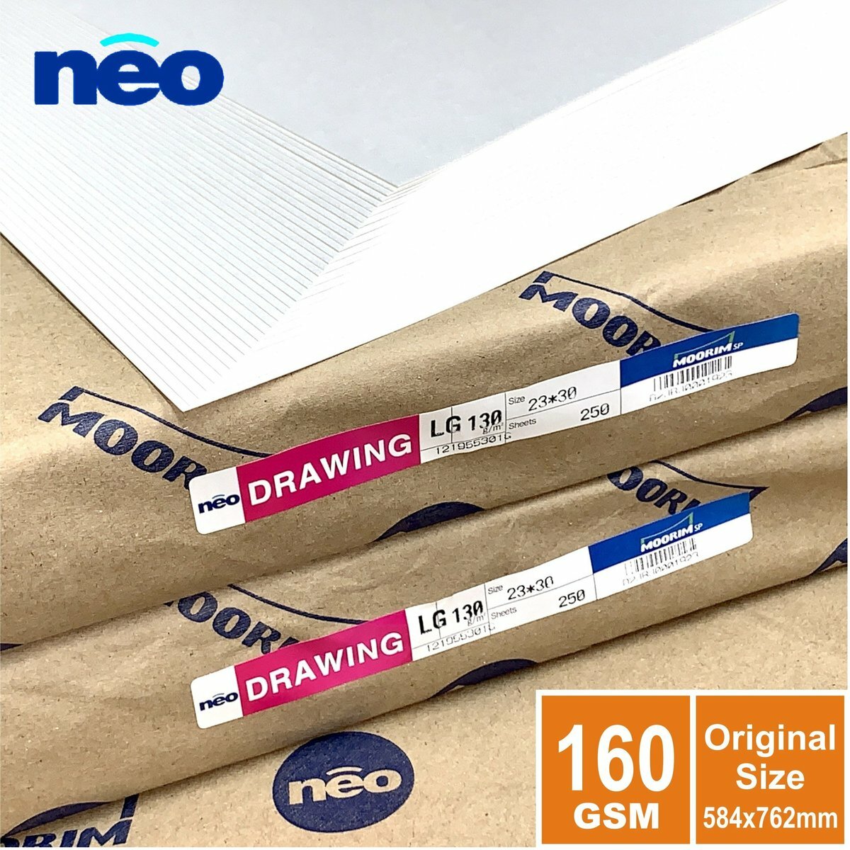 160gsm 韓國 "neo" B2 白圖畫紙(50張) 原張