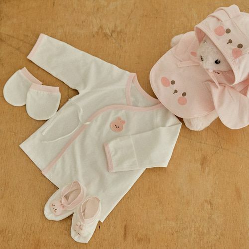 DTD幸福寶寶誕生❤️~有機棉新生兒5件套禮盒 (附贈精美禮盒包裝)