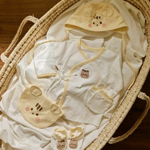 DTD幸福寶寶誕生❤️~有機棉新生兒5件套禮盒 (附贈精美禮盒包裝)