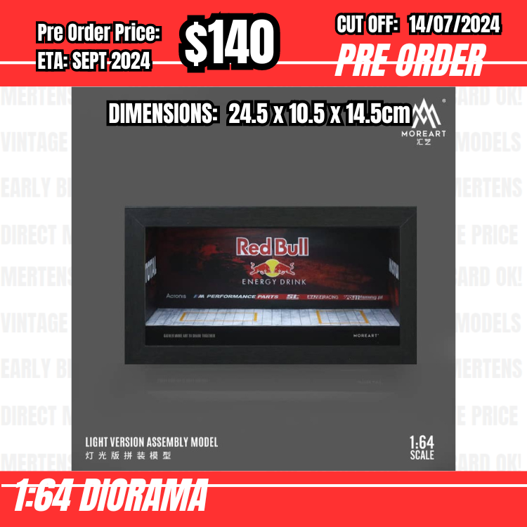PO-$140 * Moreart * 1:64 Diorama - Work Shop Photo Frame Red Bull (24.5 x 10.5 x 14.5cm) [OD05/07]