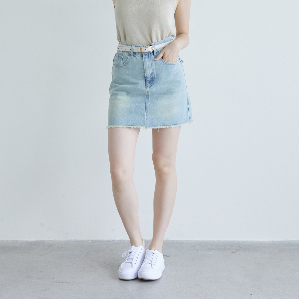 SALE800 美式時髦高腰牛仔短裙（YKK拉鍊）