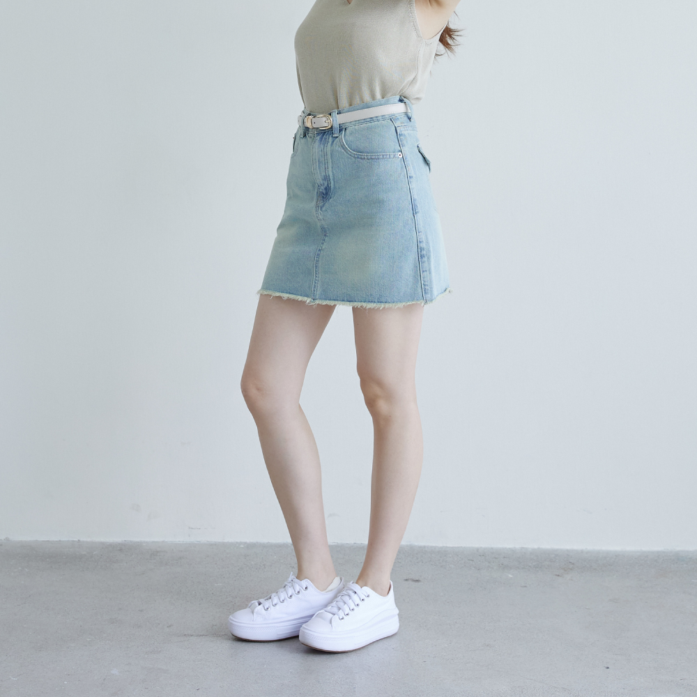 SALE800 美式時髦高腰牛仔短裙（YKK拉鍊）