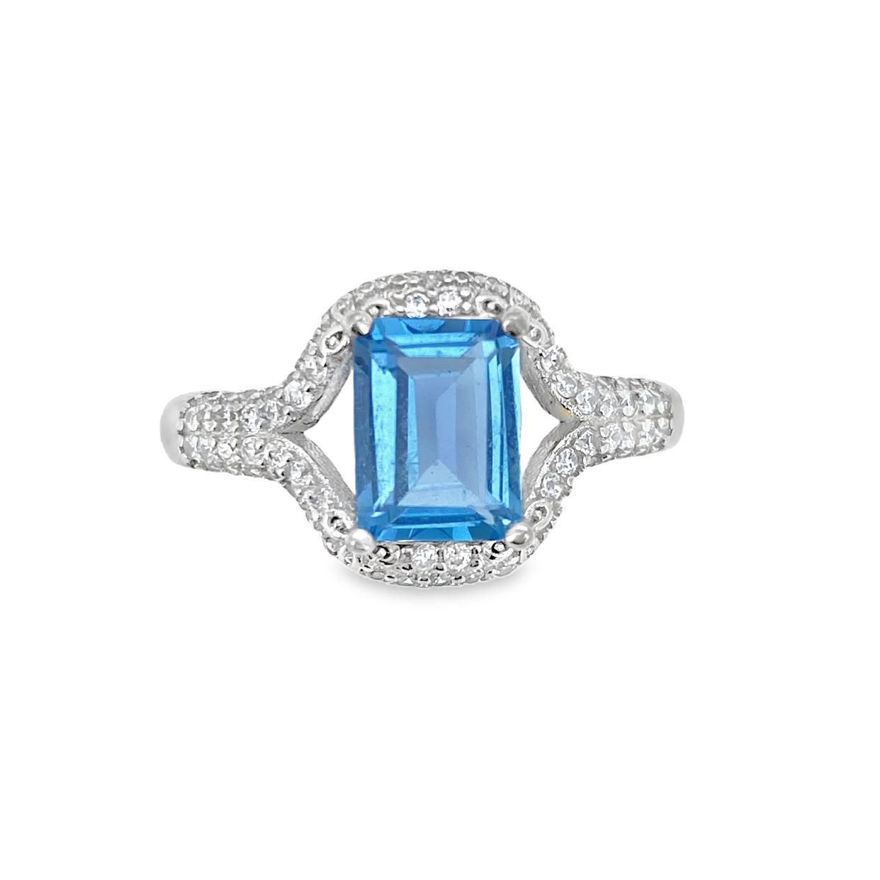 T346天空藍拓帕石戒指