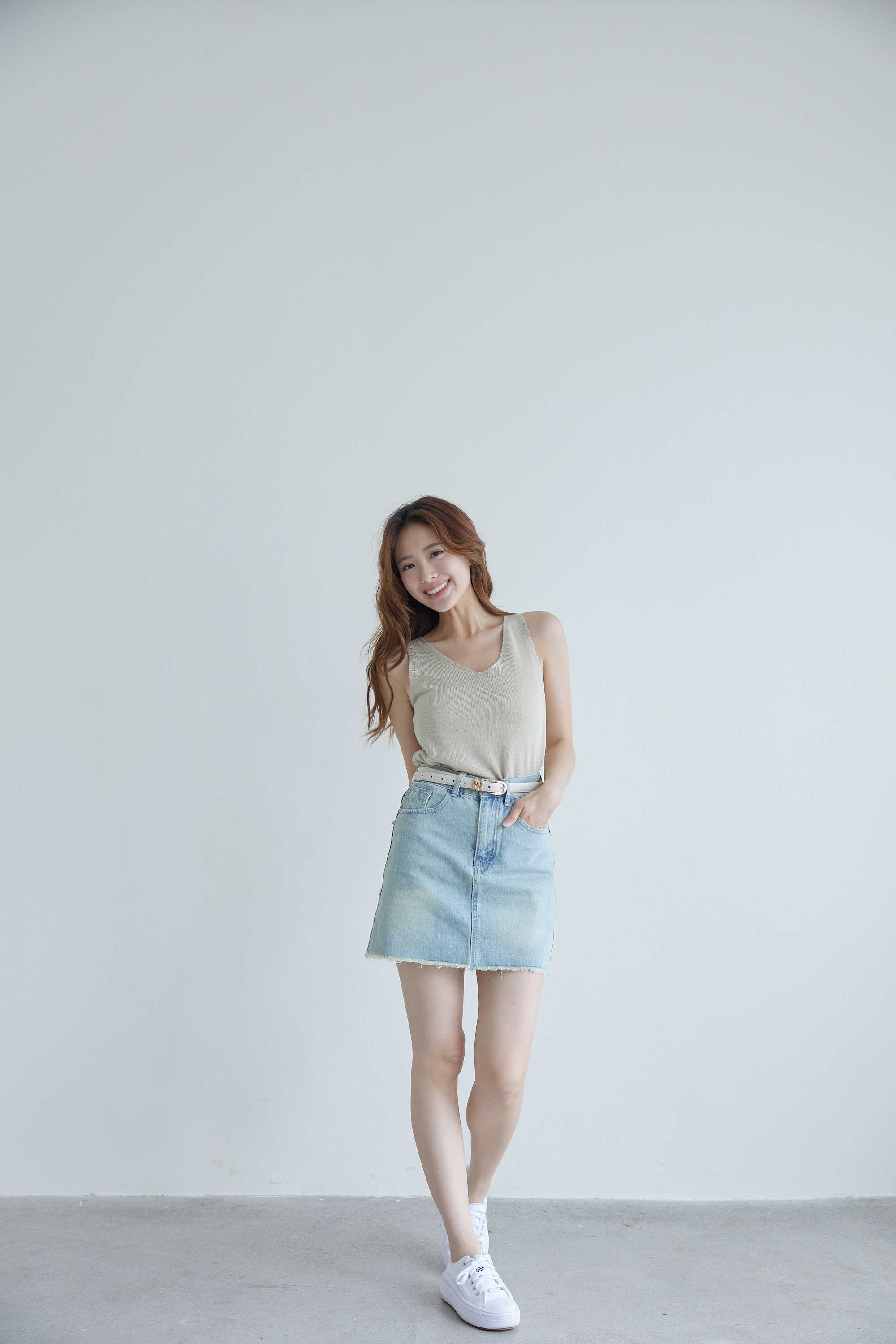 SALE800 美式時髦高腰牛仔短裙（YKK拉鍊）