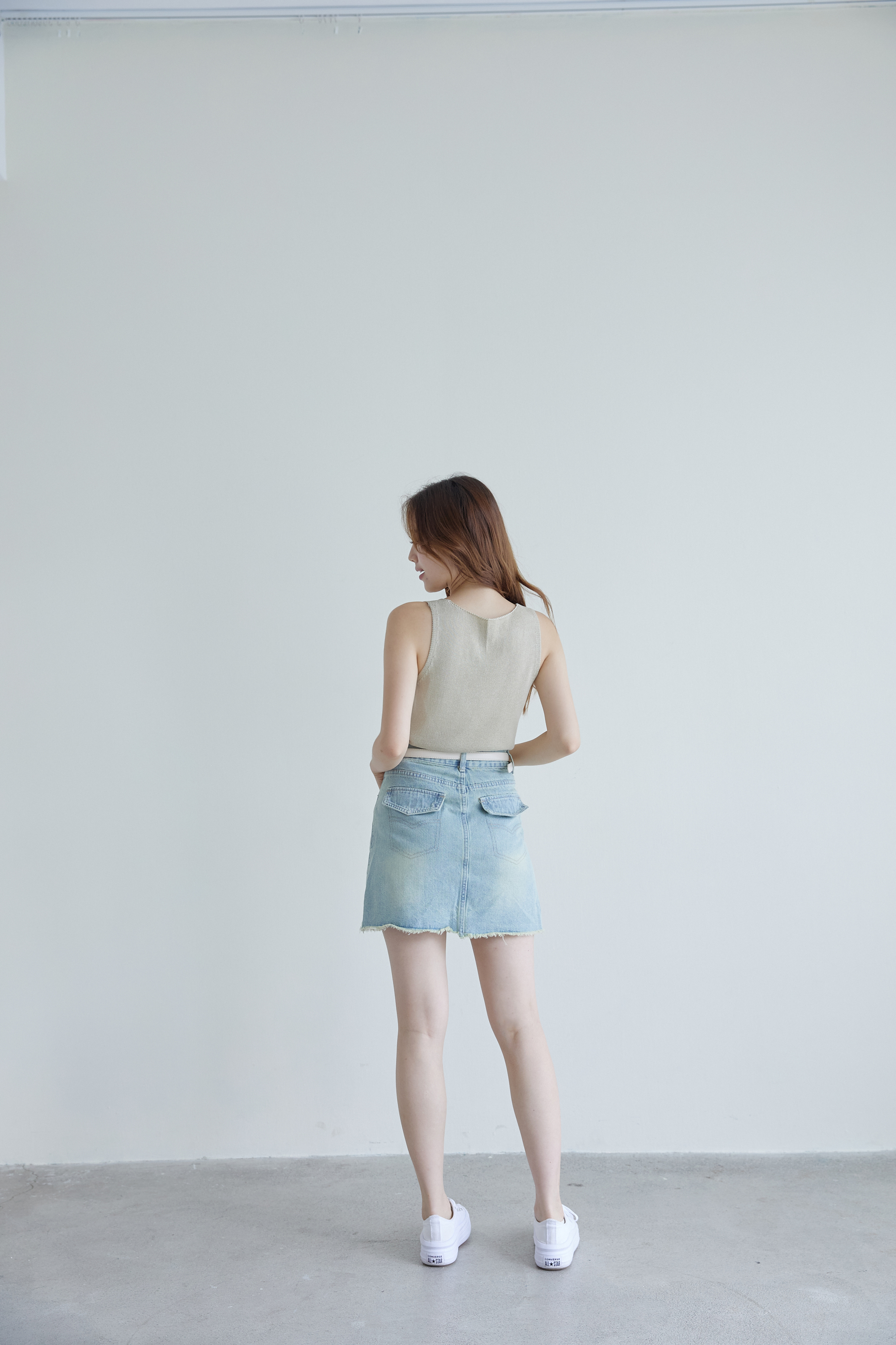 SALE800 美式時髦高腰牛仔短裙（YKK拉鍊）