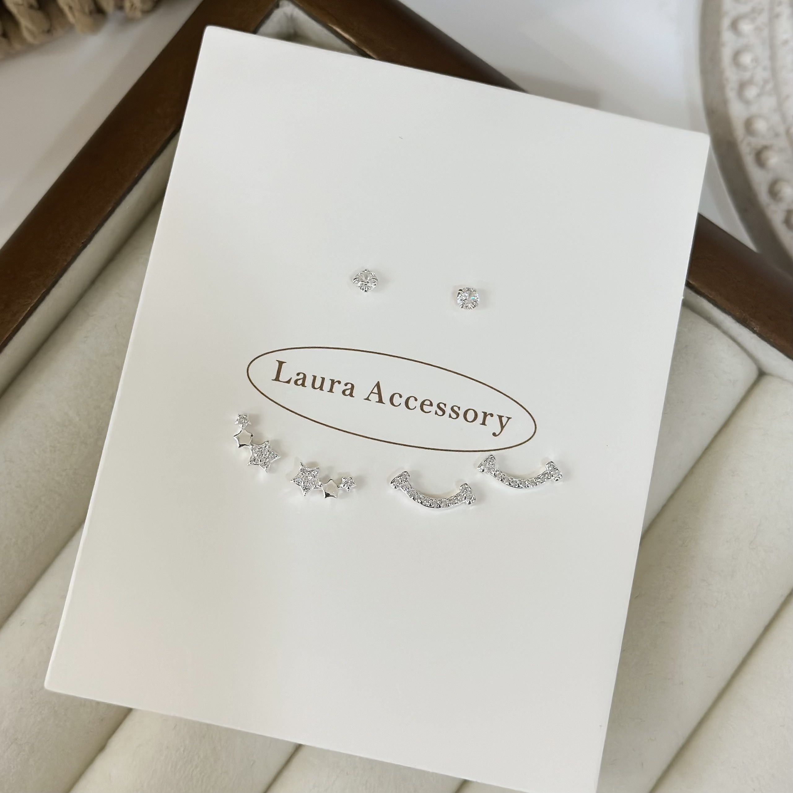 001【套組】微笑系列純銀耳針