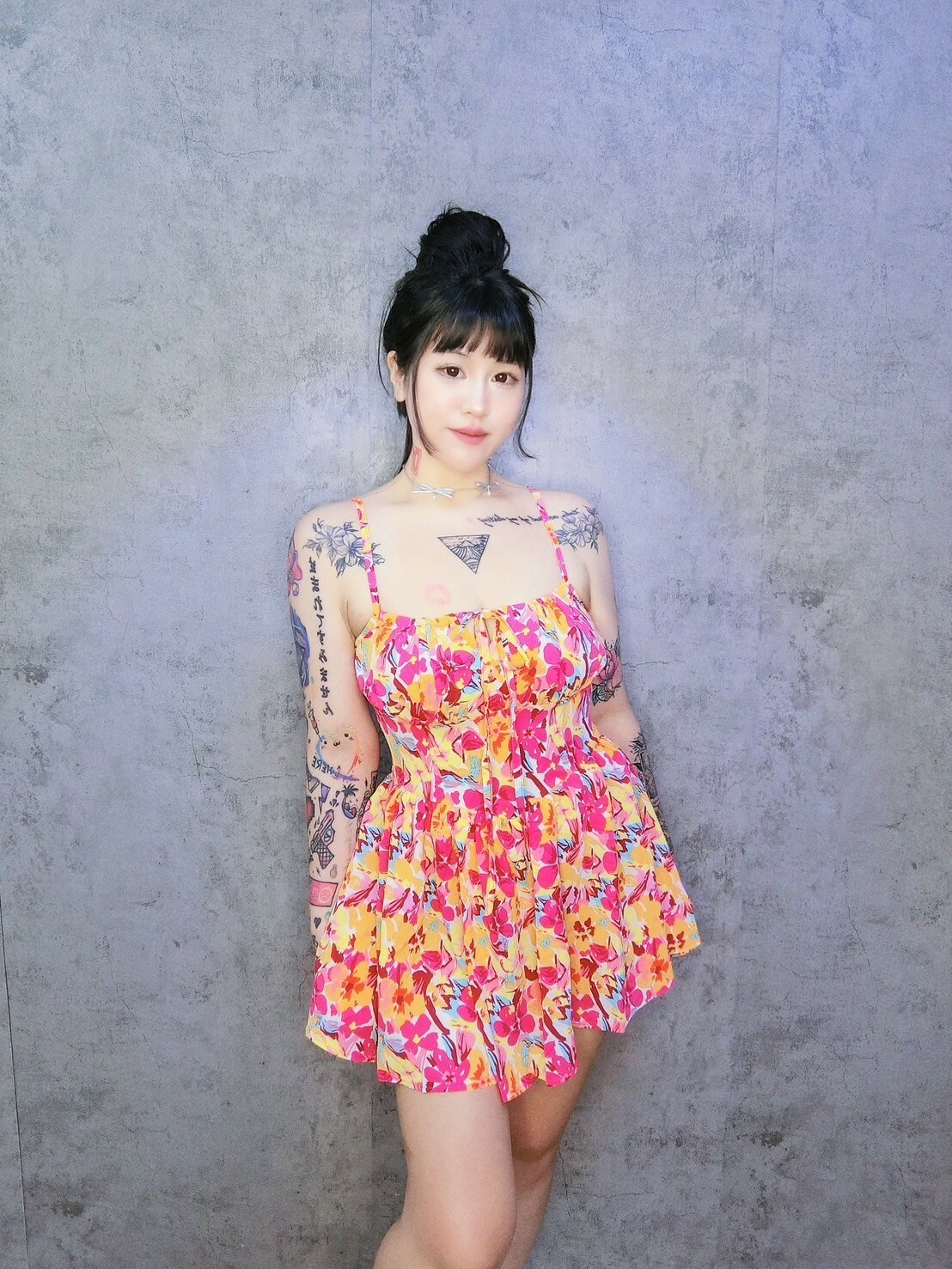 浪漫大花收腰修身洋🍭自訂款