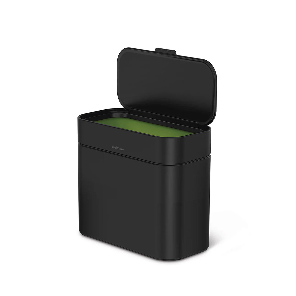 美國品牌SIMPLEHUMAN 4L 可掛式不銹鋼防指紋垃圾桶 -霧面黑【香港行貨】-CW1647