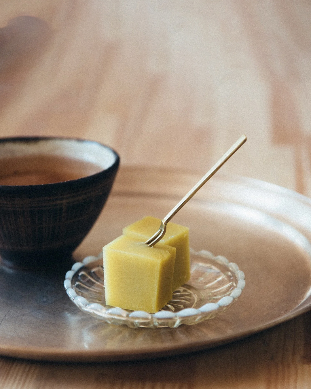 雪の花系列 玻璃豆皿 古代色｜廣田硝子