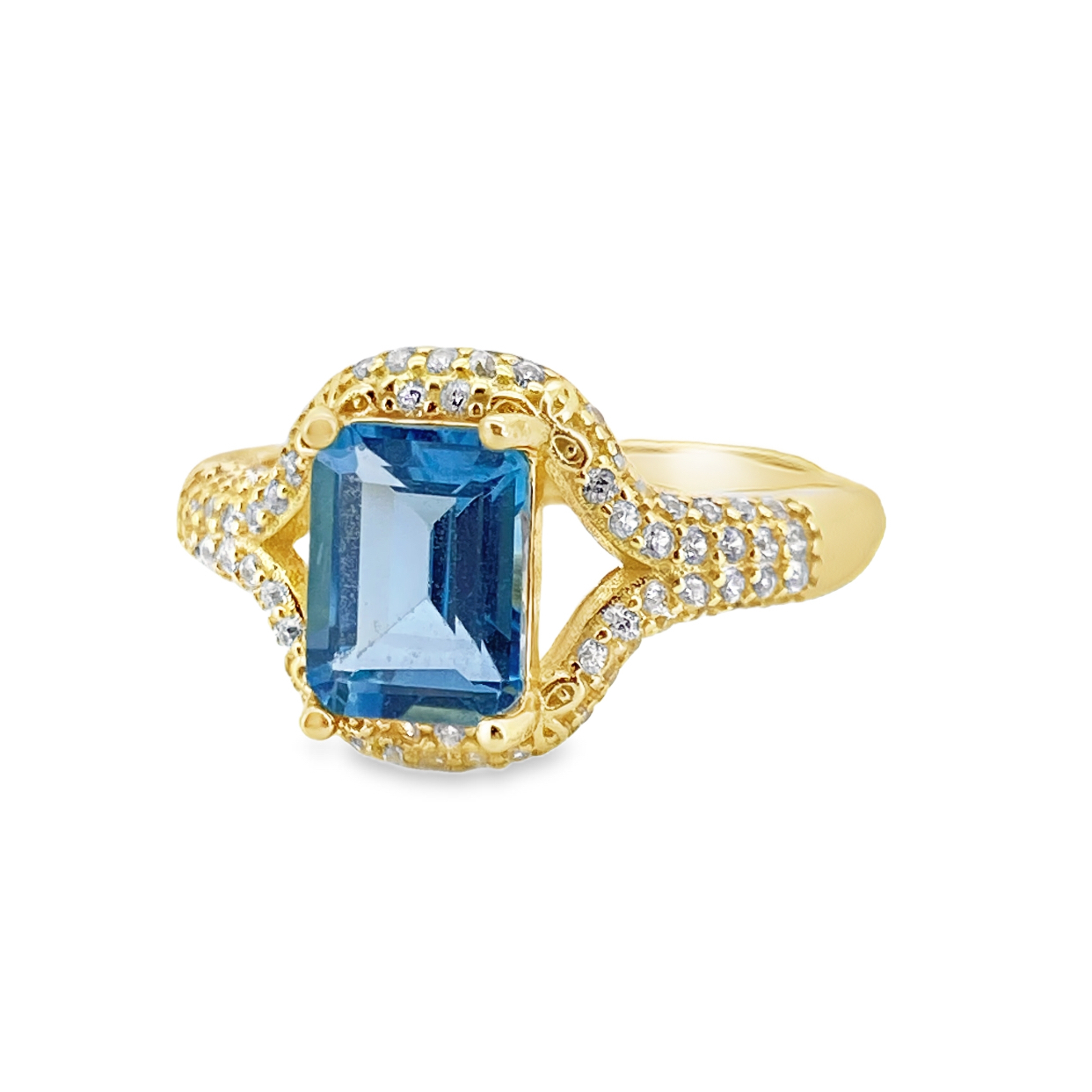 T334瑞士藍拓帕戒指