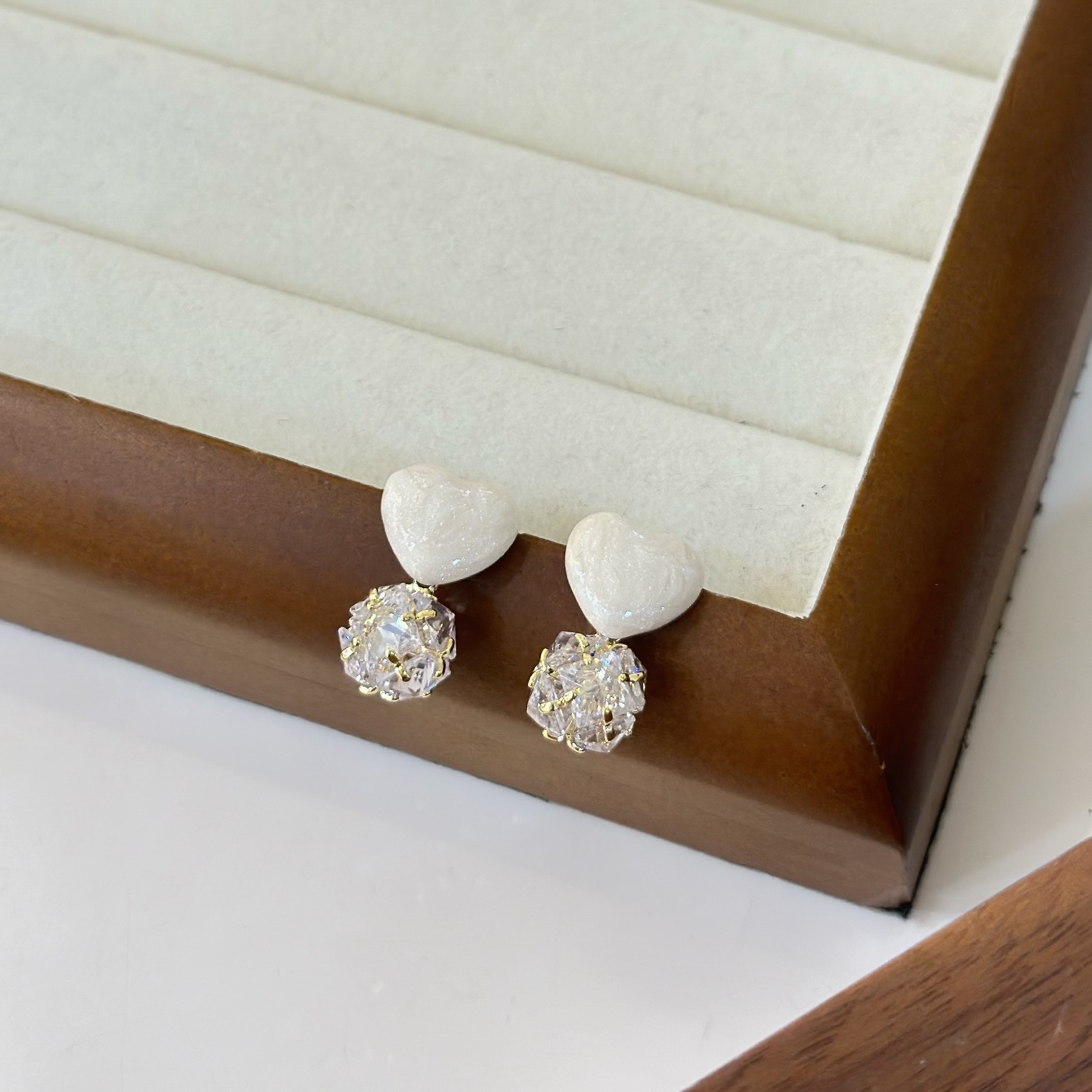 暈染愛心鑽球小垂吊