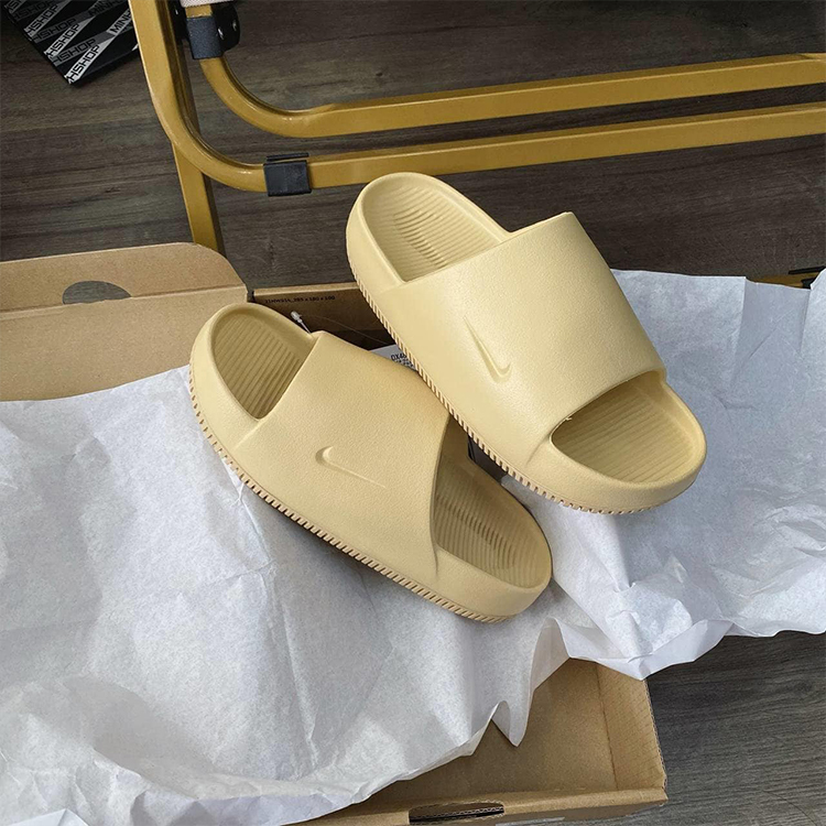 W NIKE CALM SLIDE 女 奶茶 防水 麵包鞋 拖鞋 DX4816-200