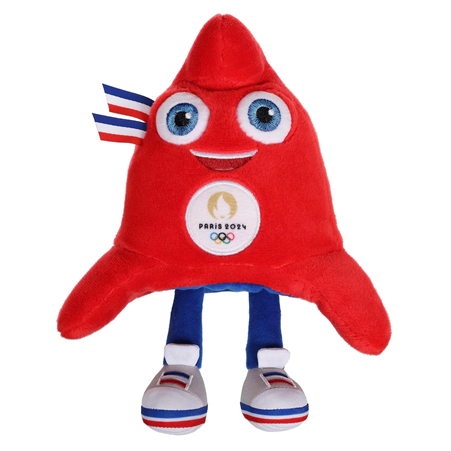 1EU0704-345 OLYMPICS Paris 2024 Olympics Plush Mascot 27cm Red #JO2498 (D-EU-E)