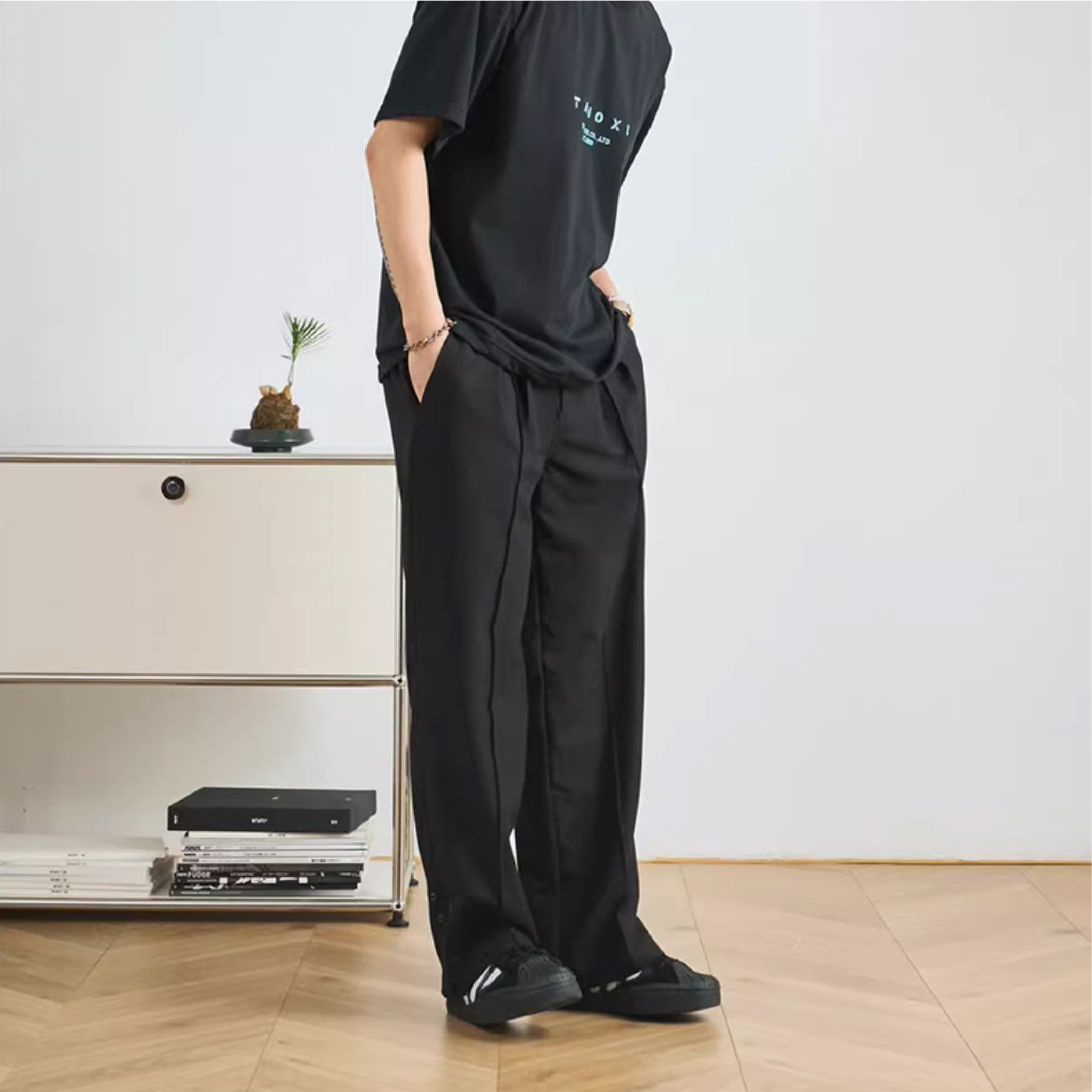 TANOXI Double-Pleated Pants 雙褶拉鍊 西裝長褲 [TNX-P180]