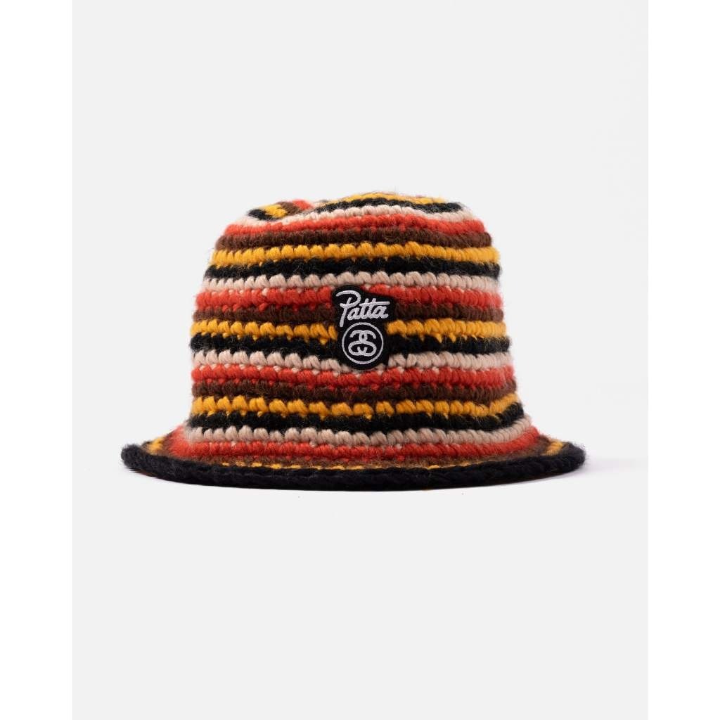 2024SS STUSSY PATTA BUCKET HAT STRIPED KNIT 針織 漁夫帽 現貨