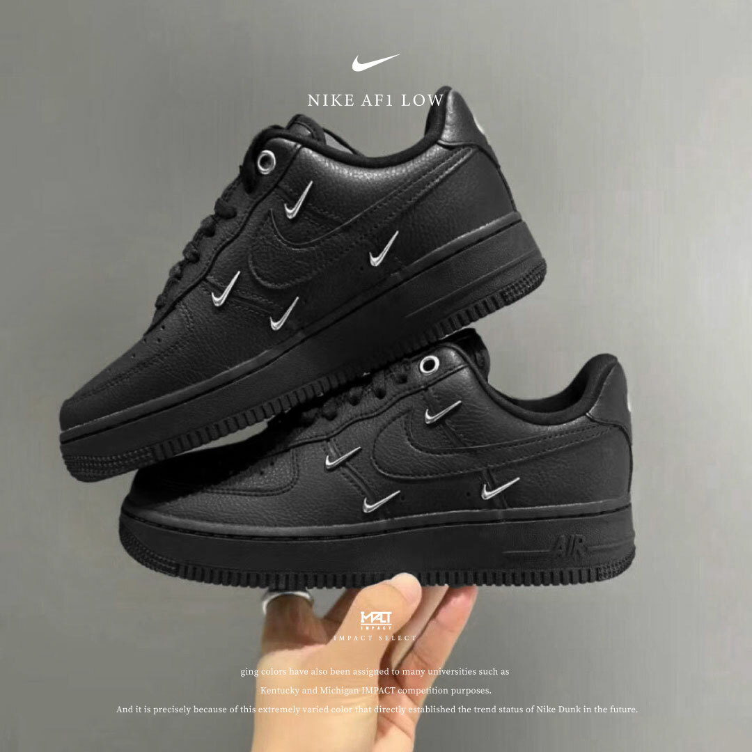 Nike Air Force 1 Low WMNS 黑魂四銀勾 HQ1180-001