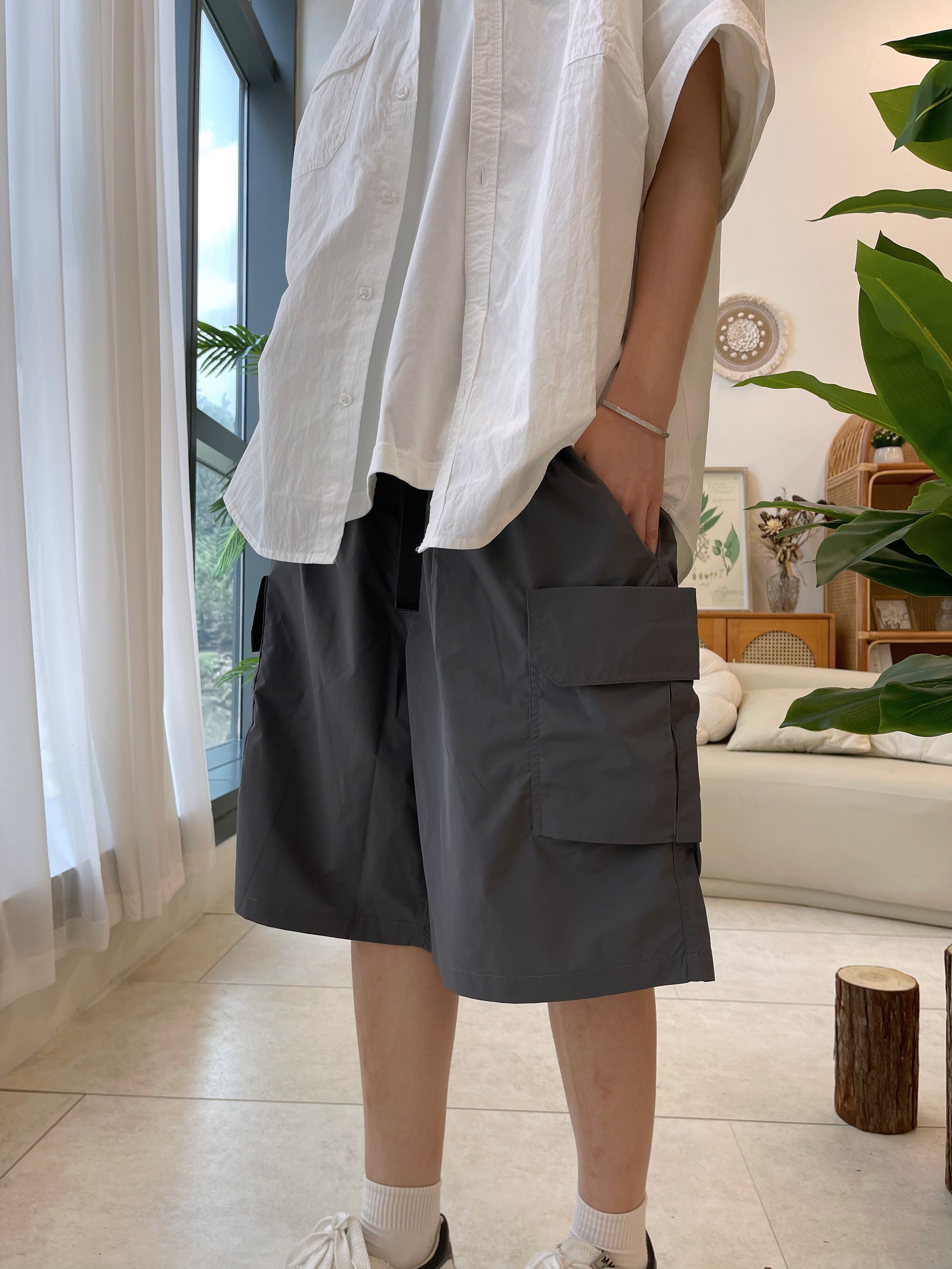 SPT002 VS皮帶摺袋短褲