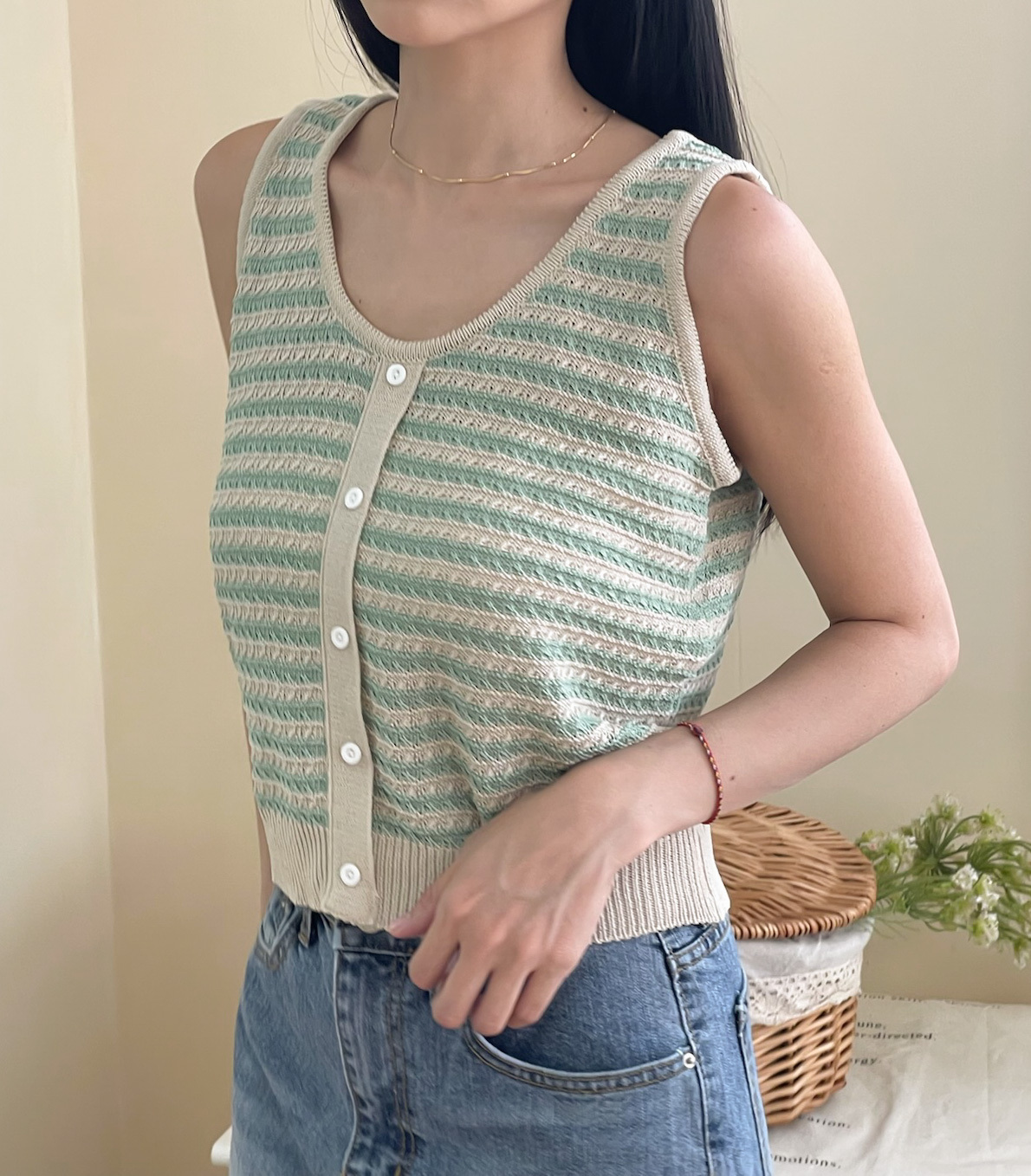 闆娘大推❤️綠米針織上衣