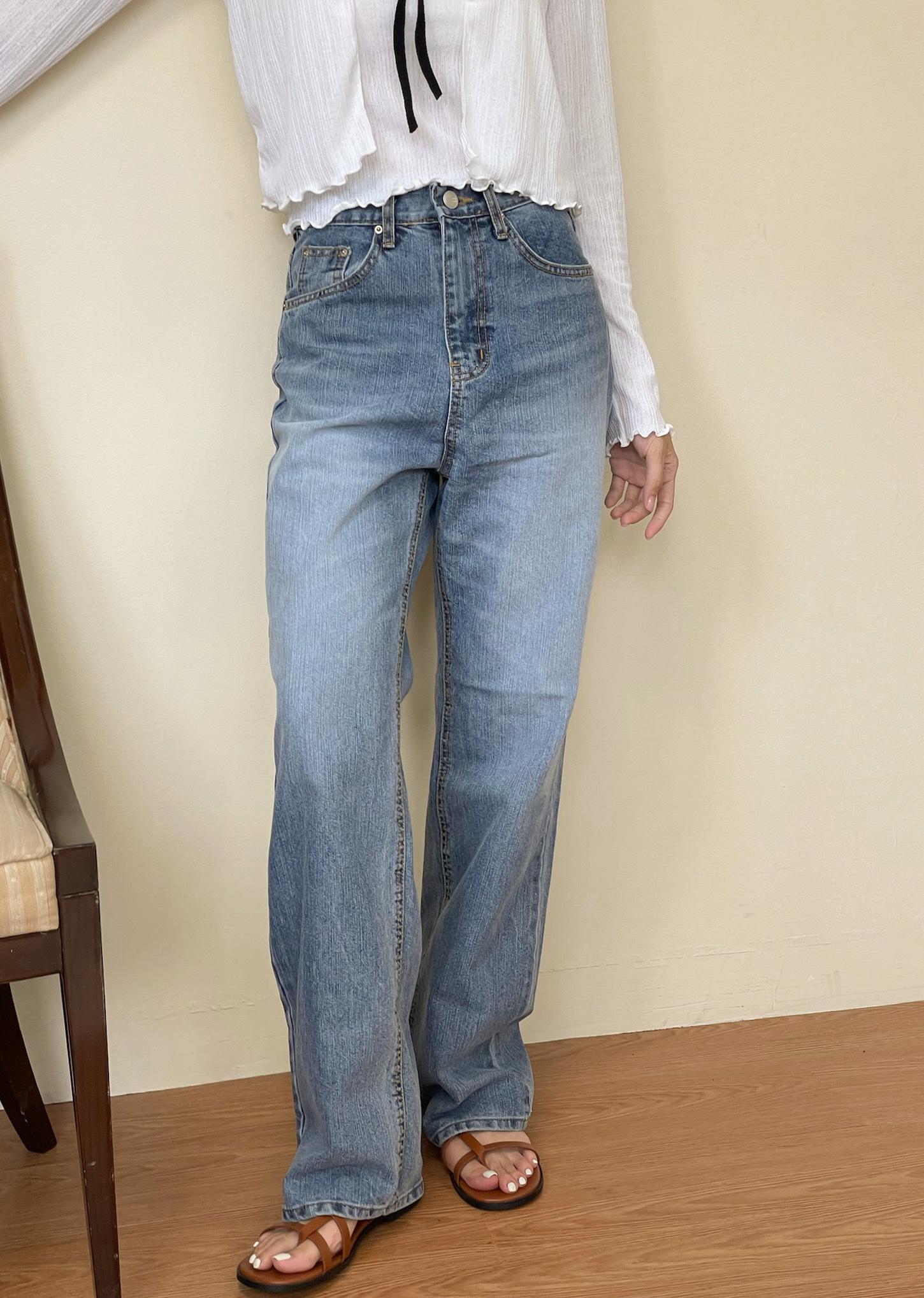 剛剛好落地牛仔褲