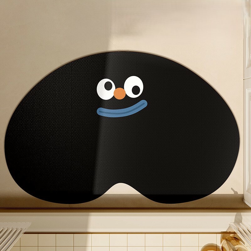 《4433》卡通可愛表情吸水地墊((硅藻泥))