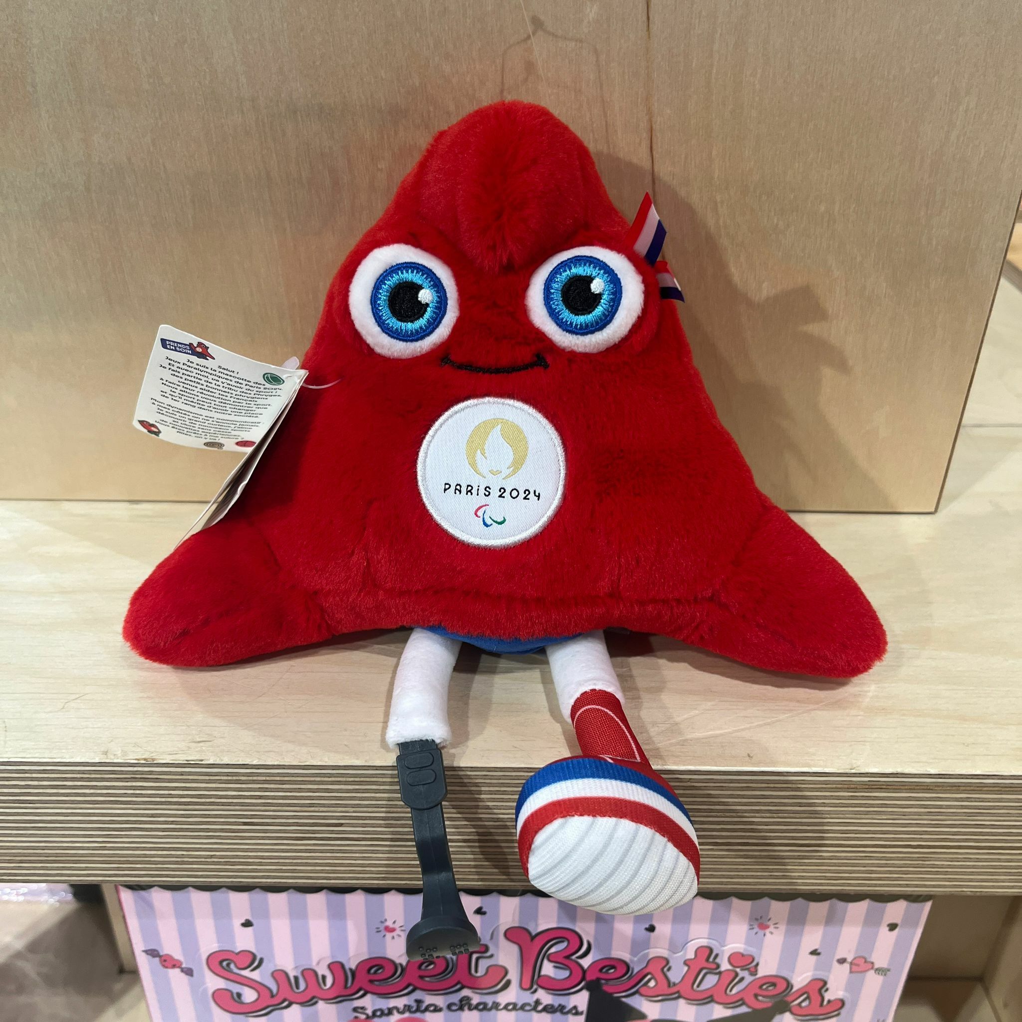 1EU0704-297 OLYMPICS Paris 2024 Olympics Bonnet phrygien Mascot of the Paralympic Games 25cm Red #JO2410 (D-EU-E)