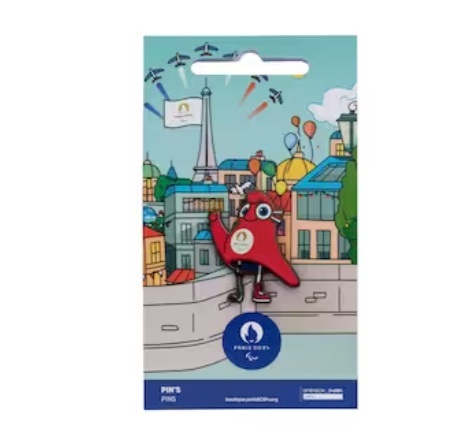 1EU0704-304 OLYMPICS Paris 2024 Paralympics Mascot Welcome Pin Badge #13377611 (D-EU-E)