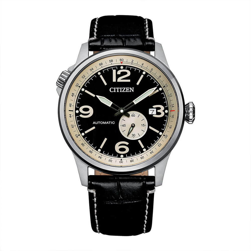 (預購)【CITIZEN 星辰】Future Force NJ0140-17E 復古現代 日期顯示 真皮錶帶 自動機械錶 手錶